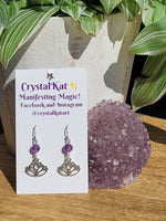 Purple Lotus Earrings