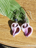 Purple Shell Earrings