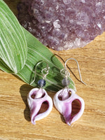 Purple Shell Earrings