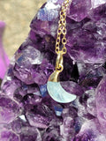 Aquamarine Moon Necklace