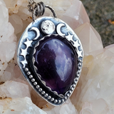 Amethyst Moon Phase Necklace