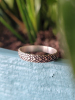 Snake Skin  Patterned Ring ~ Size 8