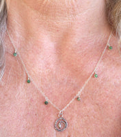 Snake Necklace with Chrysoprase Beads