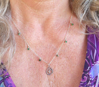 Snake Necklace with Chrysoprase Beads