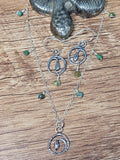 Snake Necklace with Chrysoprase Beads