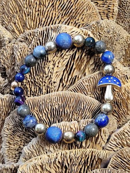 Blue Mushroom Bracelet  2