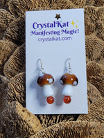 Glass Mushroom Earrings