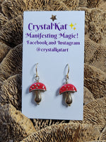 Red Mushroom Earrings