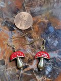 Red Mushroom Earrings