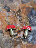 Red Mushroom Earrings