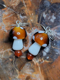 Glass Mushroom Earrings