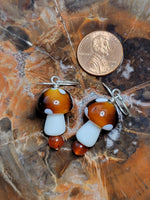 Glass Mushroom Earrings