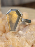 Labradorite Coffin Ring ~ Size 9