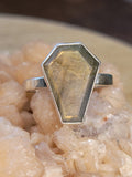 Labradorite Coffin Ring ~ Size 9