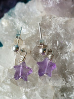 Amethyst Star Earrings