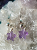 Amethyst Star Earrings