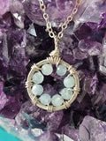 Circle Pendant ~ Aquamarine