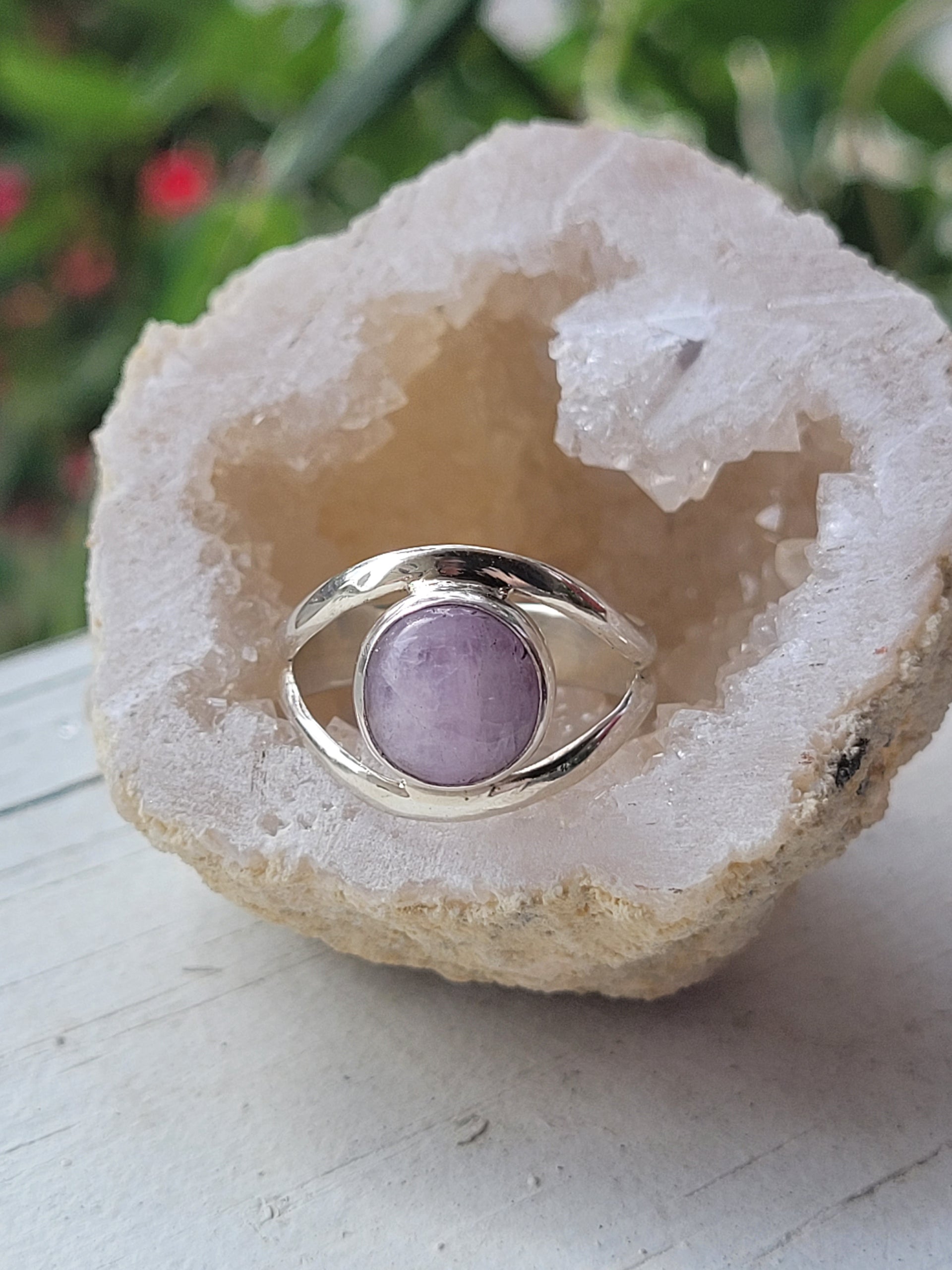 Kunzite All Seeing Eye Ring ~ Size 6.5
