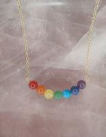 Rainbow/Chakra/Pride Necklace ~ Large Beads