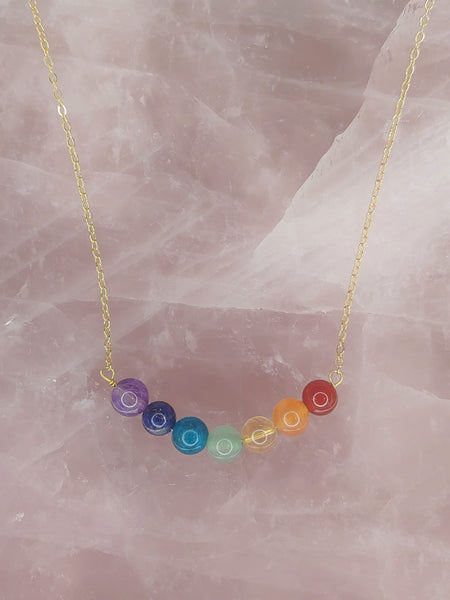 Rainbow/Chakra/Pride Necklace ~ Medium Beads
