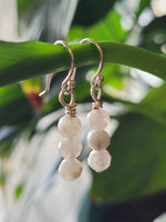 Faceted Moonstone Earrings