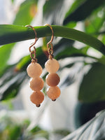 Peach Moonstone Earrings