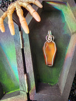 Agate Coffin Necklace