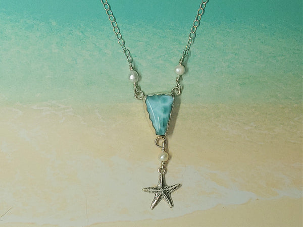 Larimar Starfish Necklace