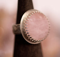 Rose Quartz Ring ~ Size 9.75