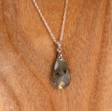 Faceted Labradorite Droplet Necklace